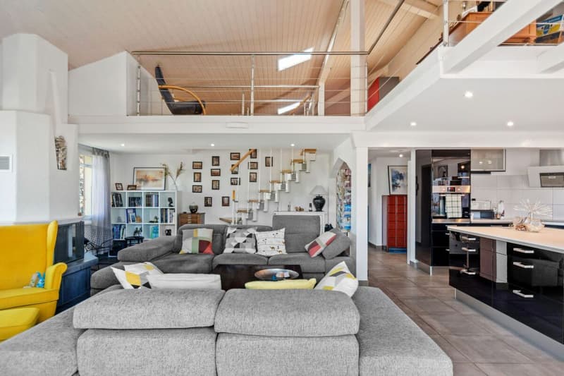 Dombresson, magnifique duplex de 4.5 pièces en attique, garage, place de parc (5)