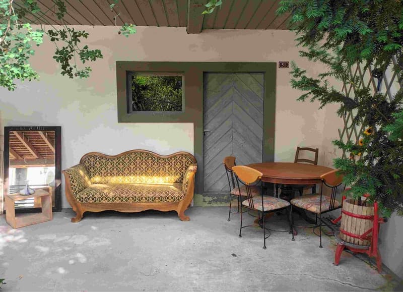 terrasse devant de la partie ancienne écurie