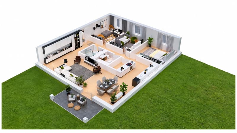 Appartement 4.5 pièces avec grand JARDIN PRIVE DE 576m2 (15)