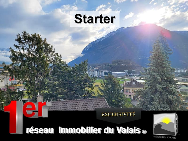 SIERRE/ Maison rouge, Je suis "STARTER" : appartement 4.5 pces de 53 m² à vendre (1)