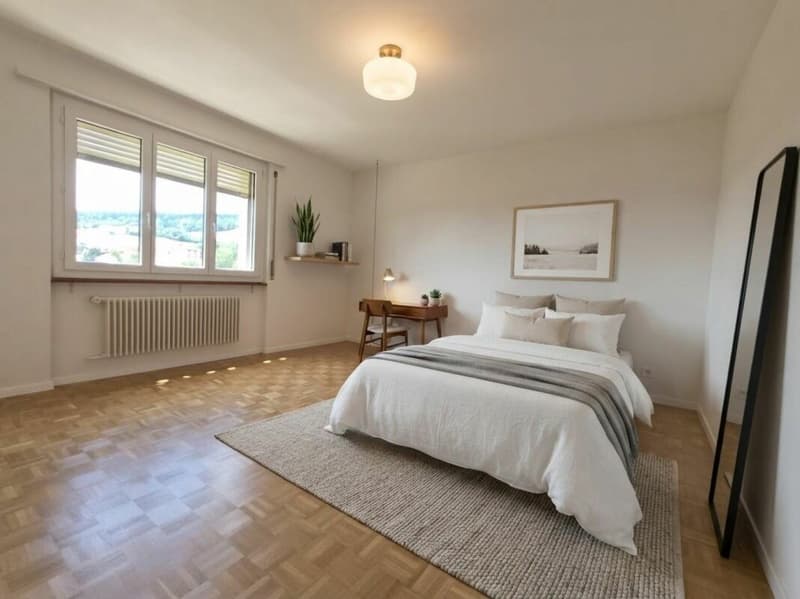 SPACIEUX 4.0 PIÈCES RÉNOVÉ DE 95 M² AVEC CHEMINÉE ET VUE SUR LA VALLÉE (3)