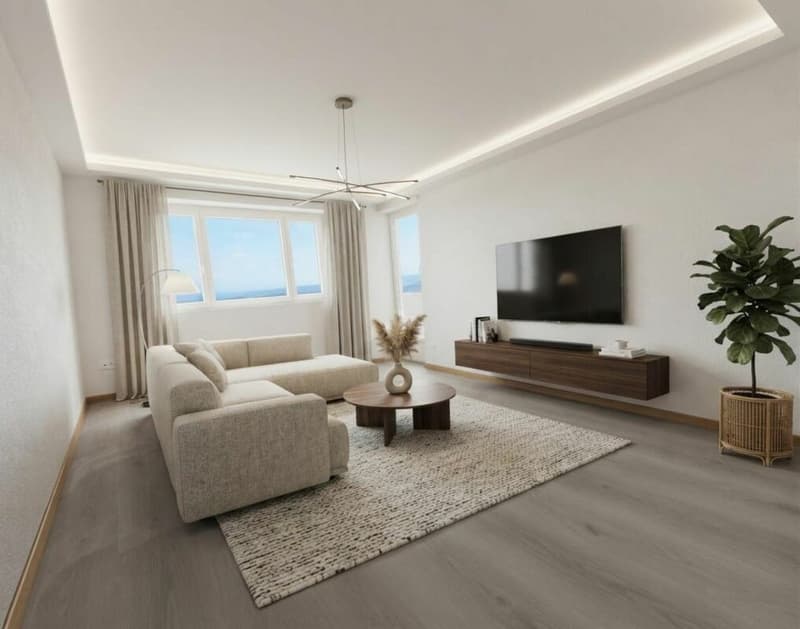 VUE SUR LE LAC ET APPARTEMENT RÉNOVÉ - SPACIEUX 4,5 PIÈCES À SAINT-AUBIN-SAUGES (4)