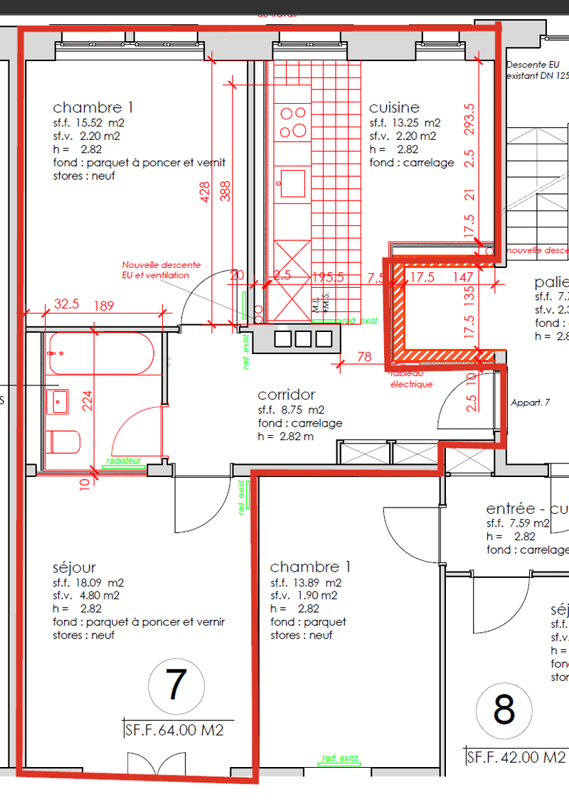 Appartement entièrement neuf de 2,5 pièces d'environ 60 m2 avec balcon et ascenseur (2)