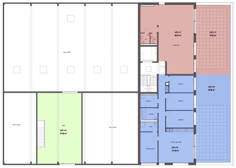 5.5 pces neuf de 131m2, terrasse Sud-Est de 95m2 , vue sur les Alpes (4)