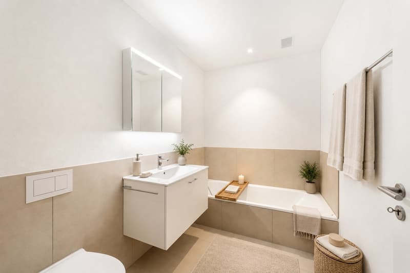 Badezimmer mit Badewanne