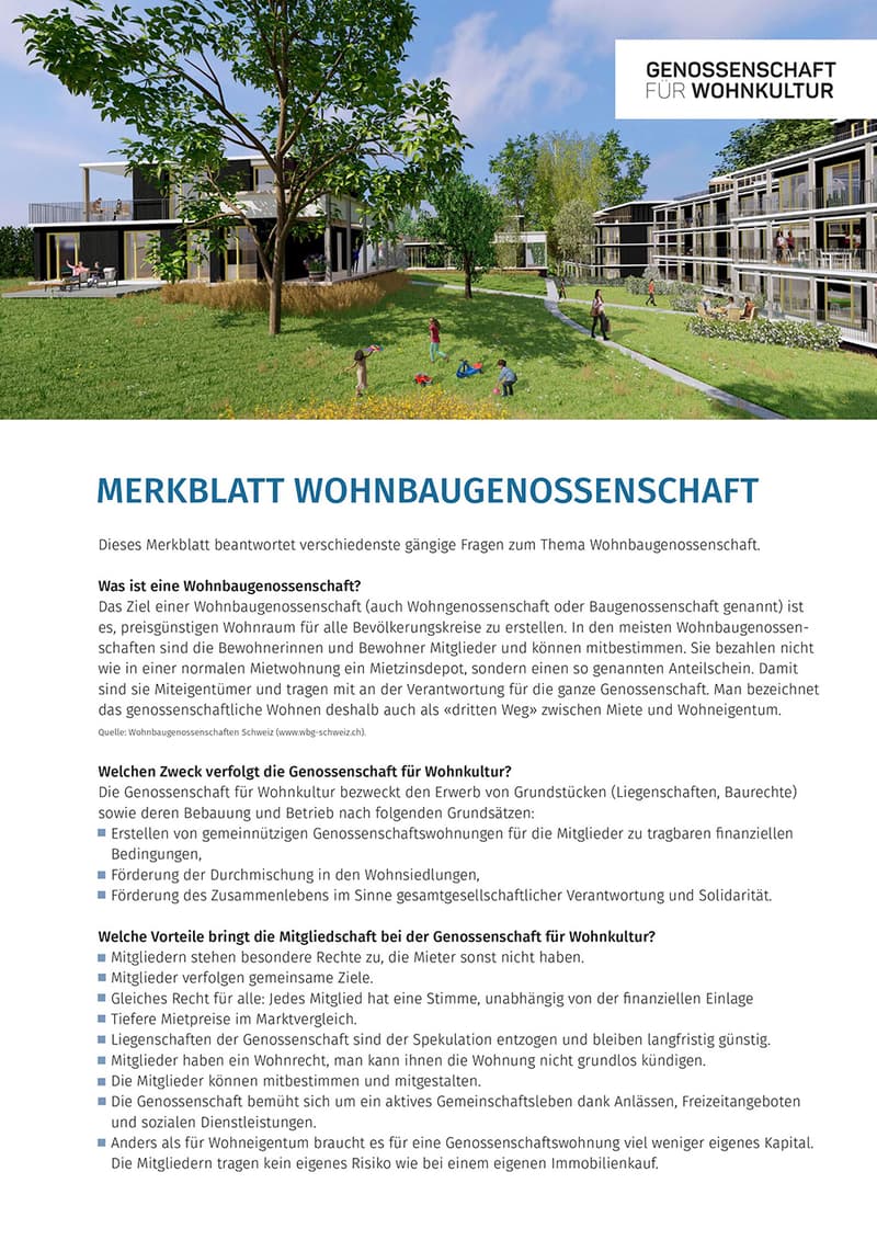 Merkblatt Wohnbaugenossenschaft 01