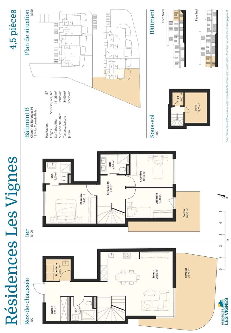 Résidence Les Vignes Spacieux Duplex de 4.5 pièces avec jardin et terrasse (8)
