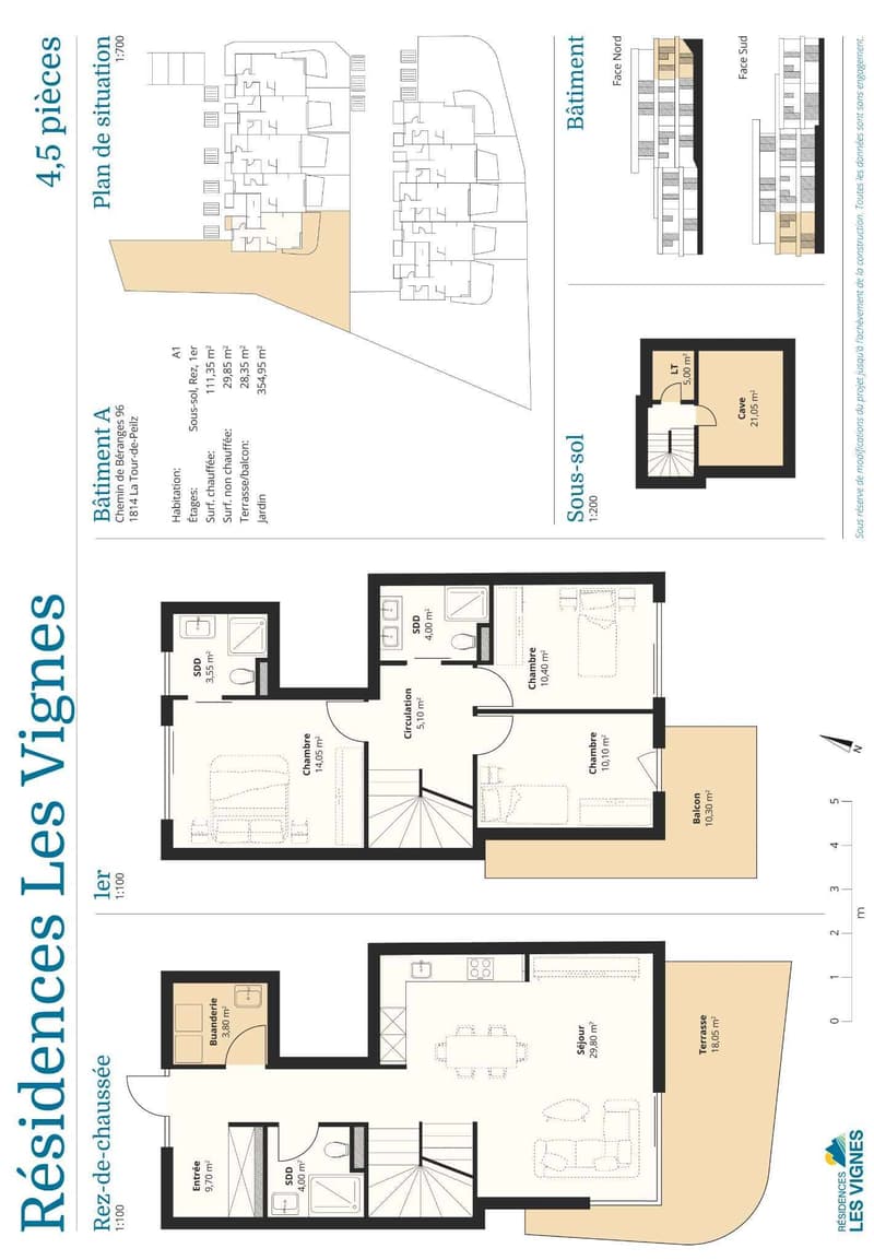 Résidence Les Vignes Spacieux Duplex de 4.5 pièces avec jardin et terrasse (8)
