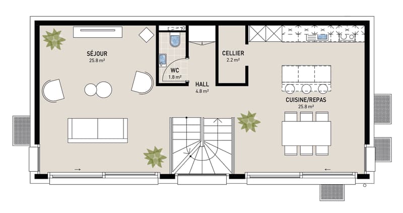 CHAMPLAN | 2 VILLAS INDIVIDUELLES DE 5.5 p (5)