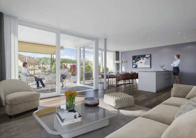 Erle - Wo modernes Wohnen auf Natur trifft! 3.5-Zimmer 1. OG Haus A (2)