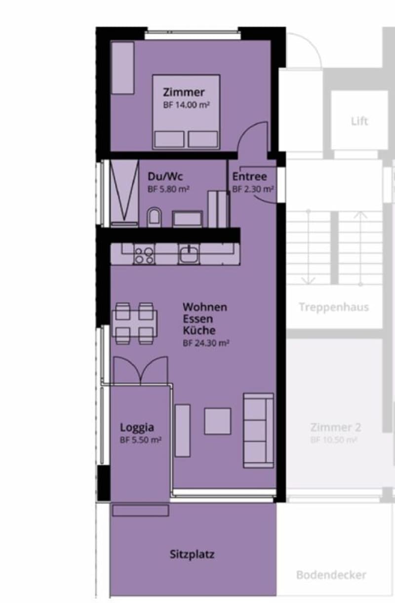 Charmante 3.5-Zimmerwohnung im 3. OG + 2.5-Zimmerwohnung mit Loggia im Erdgeschoss (12)