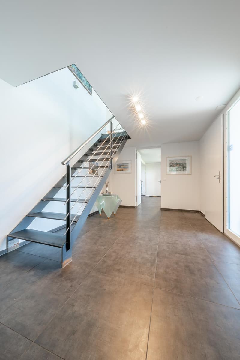 Modern & Aussergewöhnlich mit 290m2 Nutzfläche, gepflegte Gartenanlage mit Chromstahlpool (21)