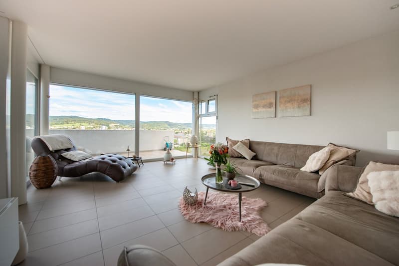 Wohnzimmer mit Panoramablick
