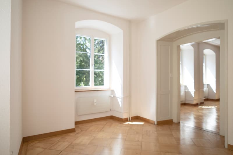 Stilvolle, grosse 3 Zimmerwohnung in historischem Gebäude mit Balkon (6)