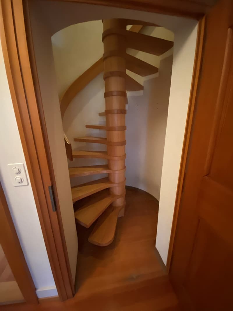 spiral staircase wooden floor