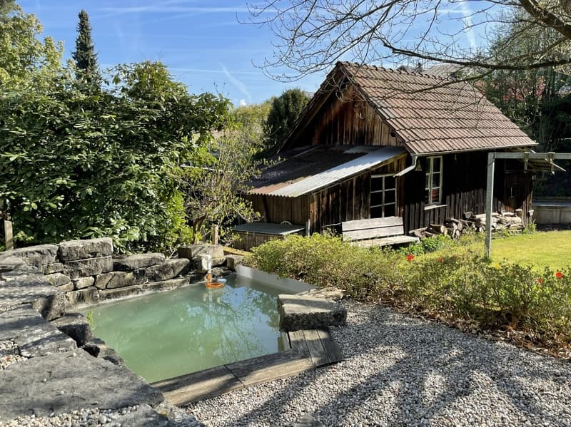 An ruhiger Lage: 6.5 Zi-Einfamilienhaus mit Landreserve und grosser, romantischer Gartenanlage (4)