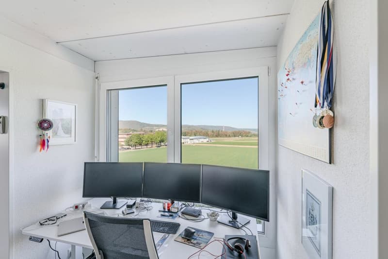 Arbeitsplatz im Dachgeschoss