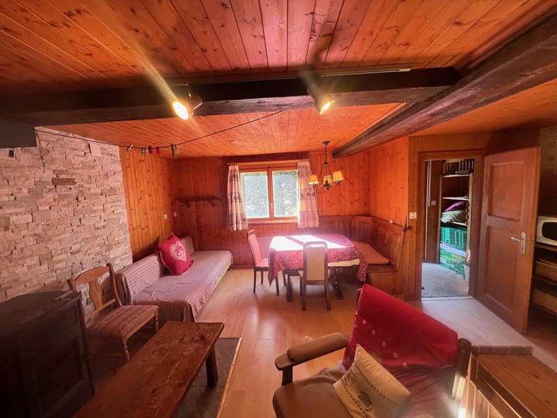 Occasion à saisir a vendre à la Tzoumaz chalet mitoyen de 4 pièces dans quartier calme (5)