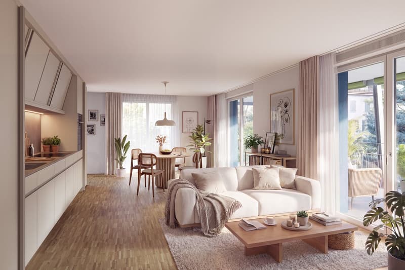 Erstbezug | Exklusive 3.5-Zimmer-Wohnung mit 30.5 m² Aussenfläche (2)