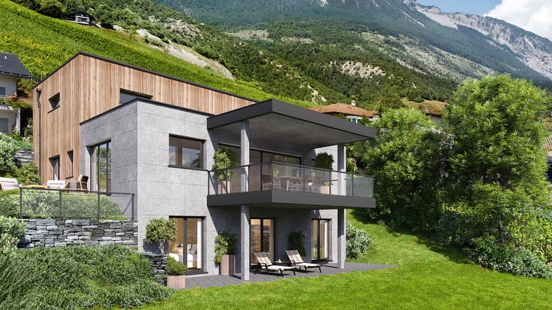 A VENDRE VILLA D'ARCHITECTE 5.5 PCES A MIEGE (NOBLE-CONTREE) (1)