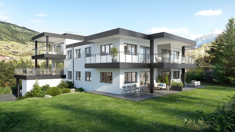 A VENDRE APPARTEMENT AVEC PELOUSE PRIVATIVE 3.5 PCES A GRONE (1)