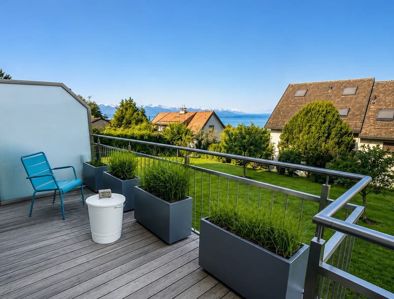 Appartement contemporain 5,5 pièces avec terrasse, jardin Vue Lac (6)