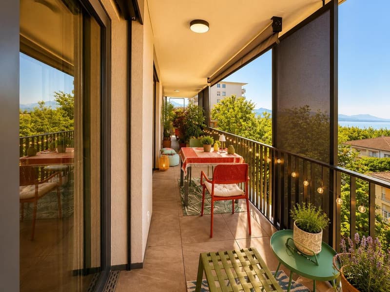 Bel appartement de 4.5 pièces Grand balcon avec vue Lac (7)