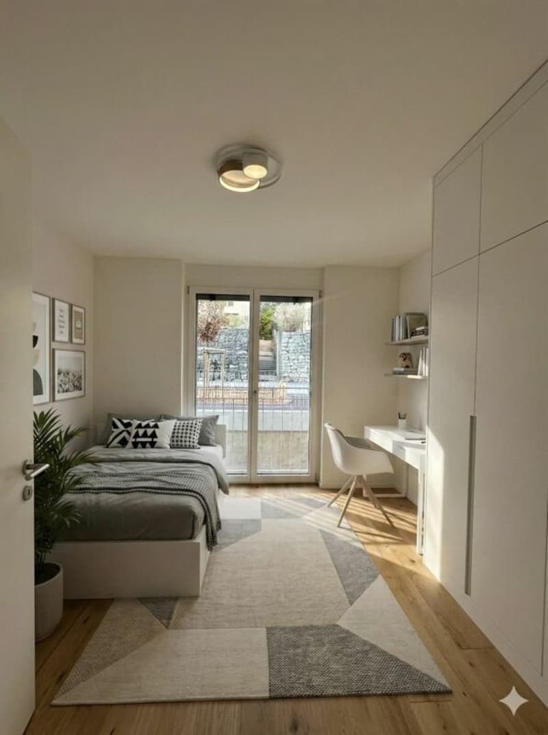 Grand appartement de 5,5 pièces en ville avec jardin et terrasses double (6)