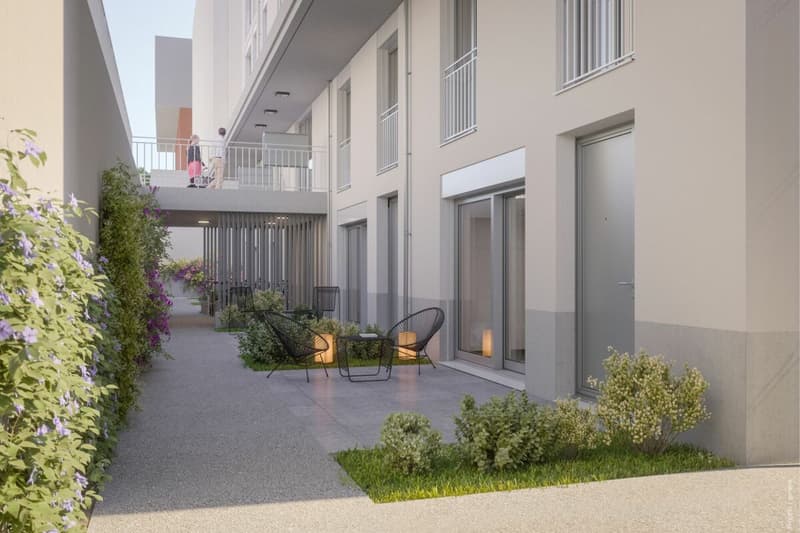 Grand appartement de 5,5 pièces en ville avec jardin et terrasses double (9)