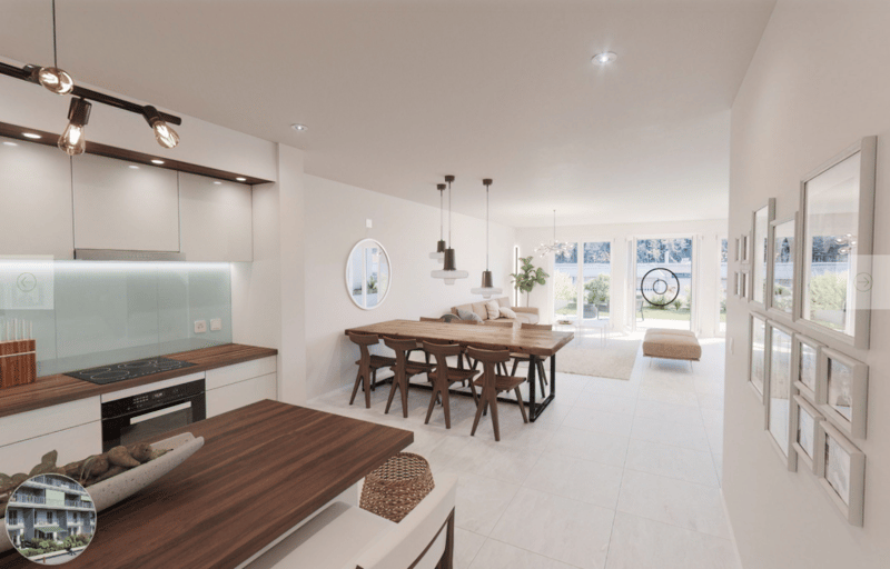 Grand appartement de 5,5 pièces en ville avec jardin et terrasses double (2)