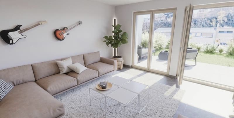 Grand appartement de 5,5 pièces en ville avec jardin et terrasses double (3)