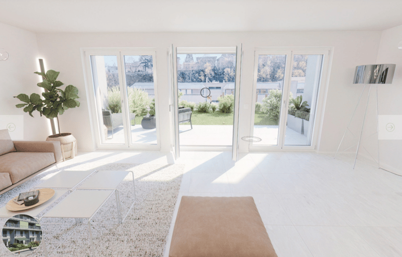 Grand appartement de 5,5 pièces en ville avec jardin et terrasses double (4)