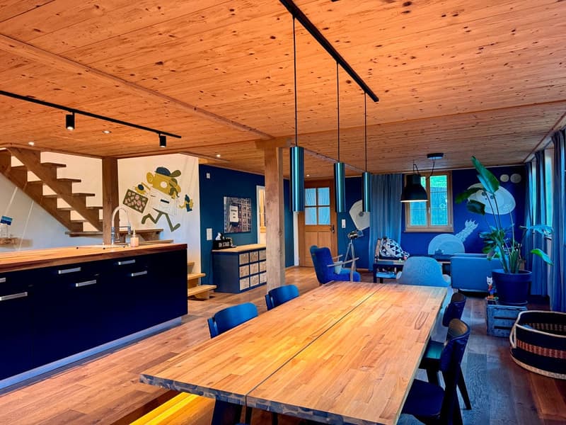 Neuwertiges 6.5 Zimmer Bauernhaus mit zwei Wohnungen und Weitsicht (3)