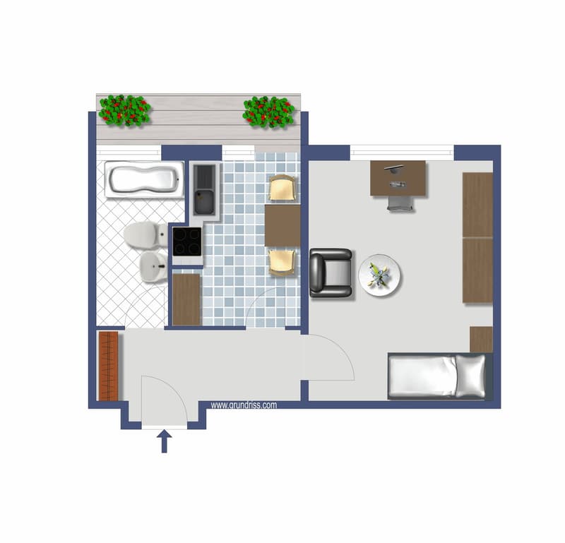 Gemütliches 1-Zimmer-Studio mit Balkon in Grenchen (7)