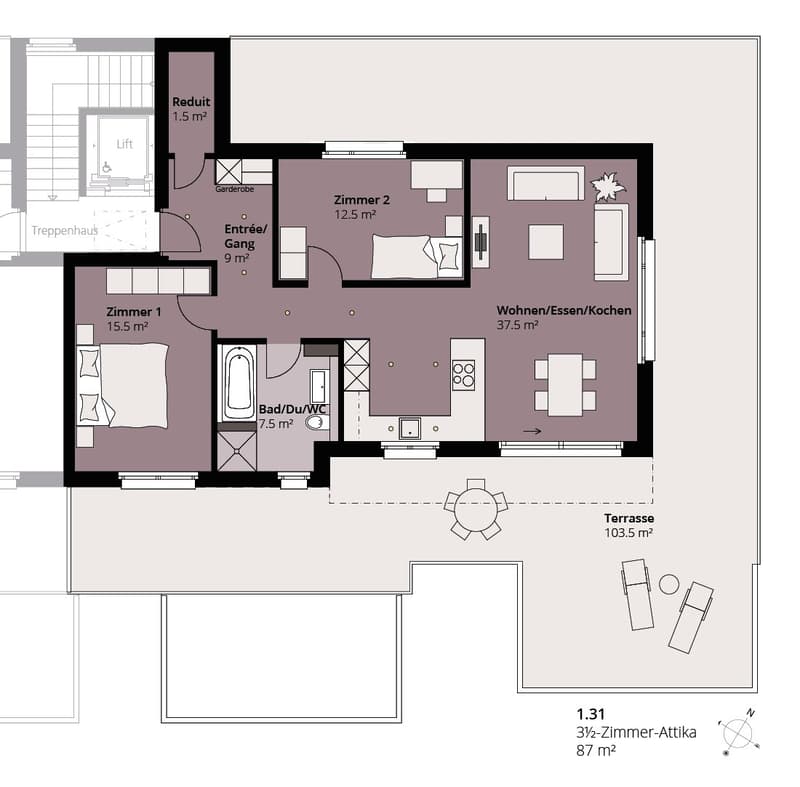 TOP MODERNE 3.5-Zimmer-Attikawohnung mit grosse Terrasse (13)