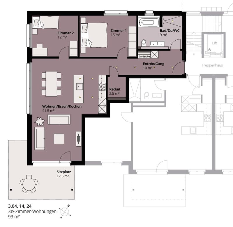 Moderne 3.5-Zimmerwohnung im familienfreundlichen Quartier (1)