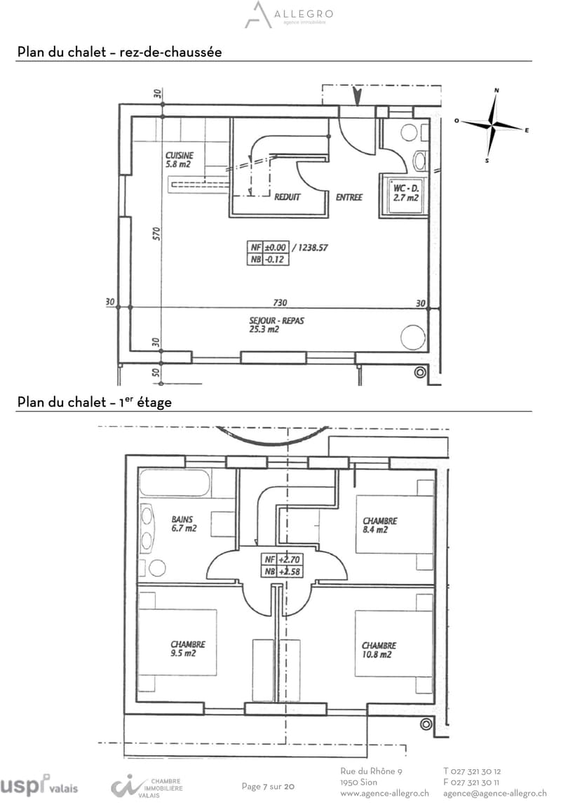 Ground floor: kitchen, living room, entrance, WC, bathroom, storage. First floor: bathroom, 3 bedrooms.