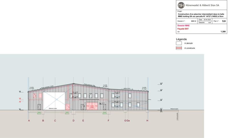 Sion, à louer 2 locaux de stockage au rez et au 1er de 297 m2 chacun, bâtiment industriel rénové (5)