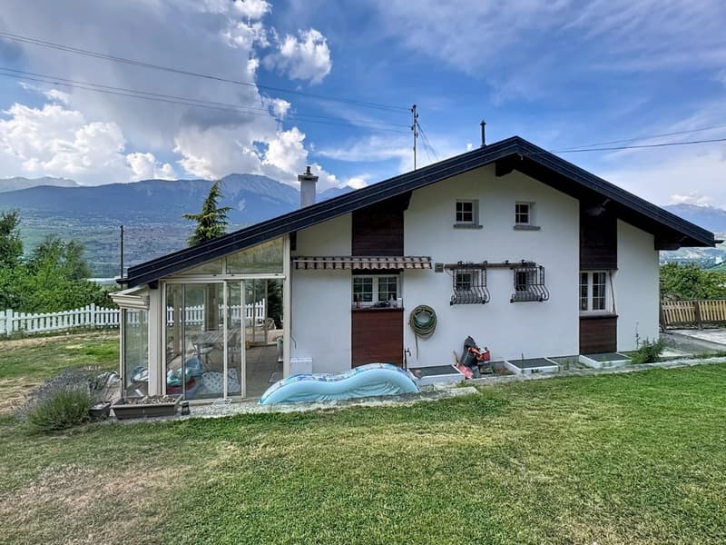 Sion, villa de 5.5 pièces de 197m2 sur les hauts de Bramois, en pleine nature, garage, couvert (20)