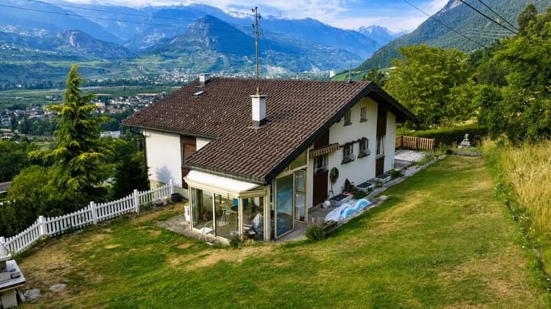 Sion, villa de 5.5 pièces de 197m2 sur les hauts de Bramois, en pleine nature, garage, couvert (26)