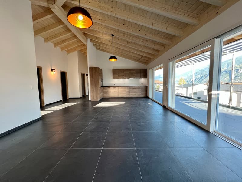 Champlan, appartement en attique de 4.5 pièces avec 3 places de parc extérieures (3)