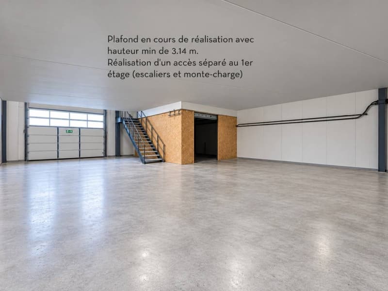 Sion, à louer un local de 297.60 m2 au rez étage dans un bâtiment industriel entièrement rénové (1)