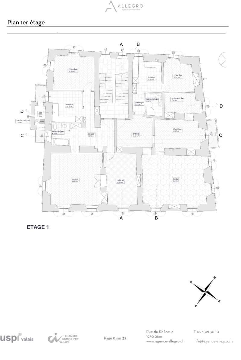 Sion, maison historique au cœur de la vieille ville composé de 5 appartements et 2 bureaux (39)