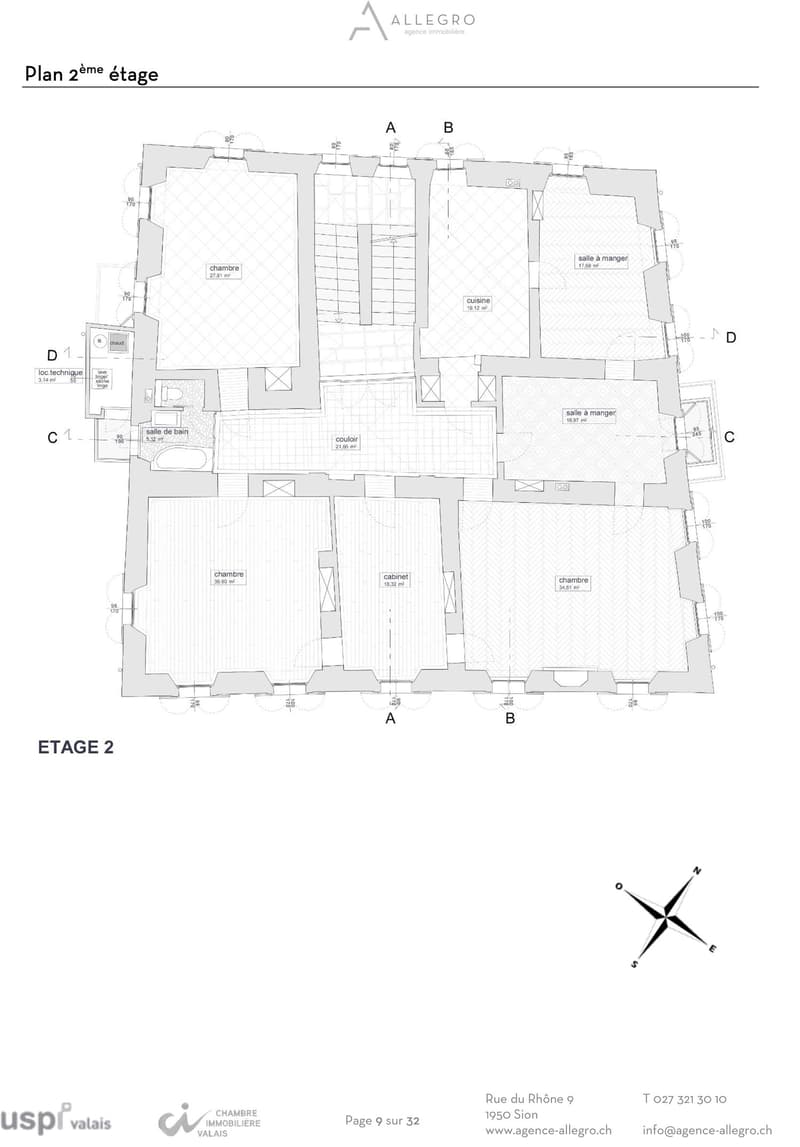 Sion, maison historique au cœur de la vieille ville composé de 5 appartements et 2 bureaux (40)