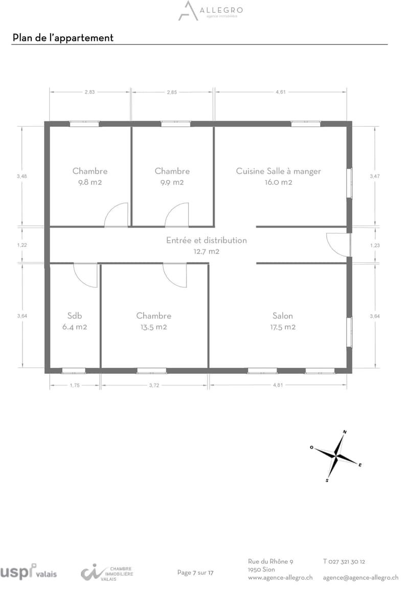 Bramois, charmant appartement de 4.5 pièces de 95 m2 au cœur du vieux village avec place de parc (17)