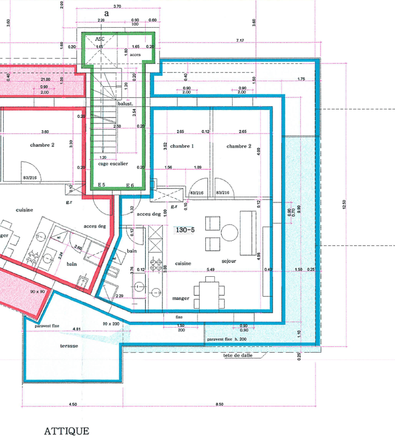 Attique de 3.5 pces avec terrasse (11)