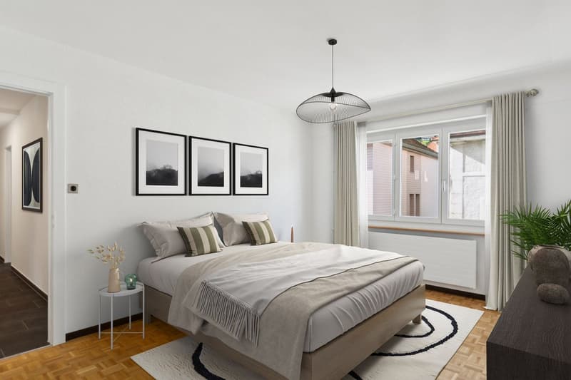 Bel appartement lumineux de 3 pièces avec balcon et ascenseur (2)