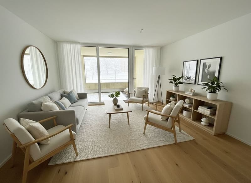 Appartements neufs de 2.5 pièces avec loggia - Confort moderne, durabilité et qualité de vie au coeur du village (2)