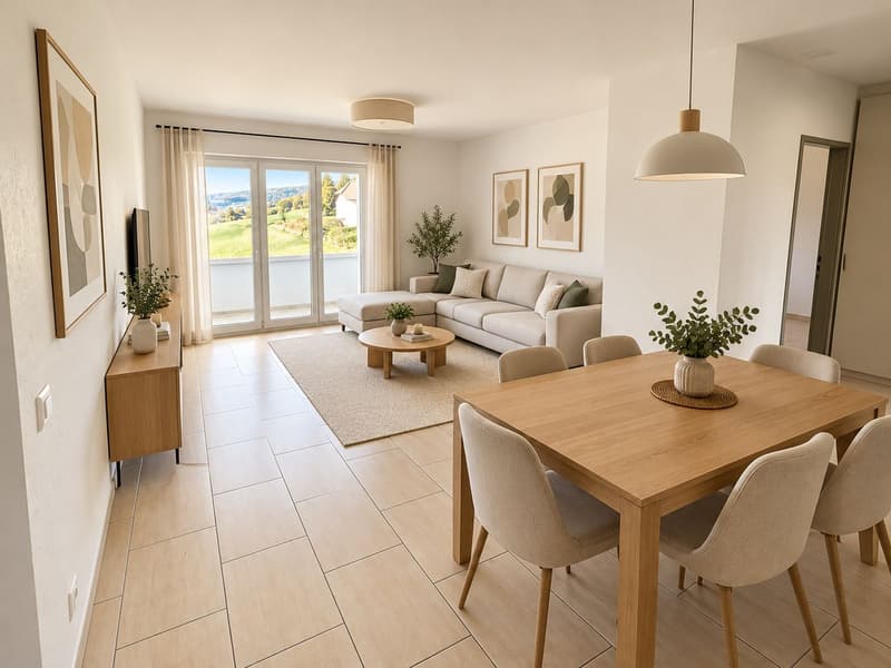 Bel appartement de 3,5 pièces avec balcon et vue dégagée (3)