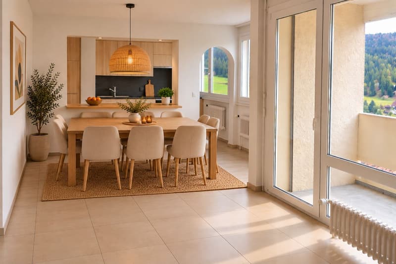 Bel appartement de 3 pièces avec deux balcons et ascenseur (2)